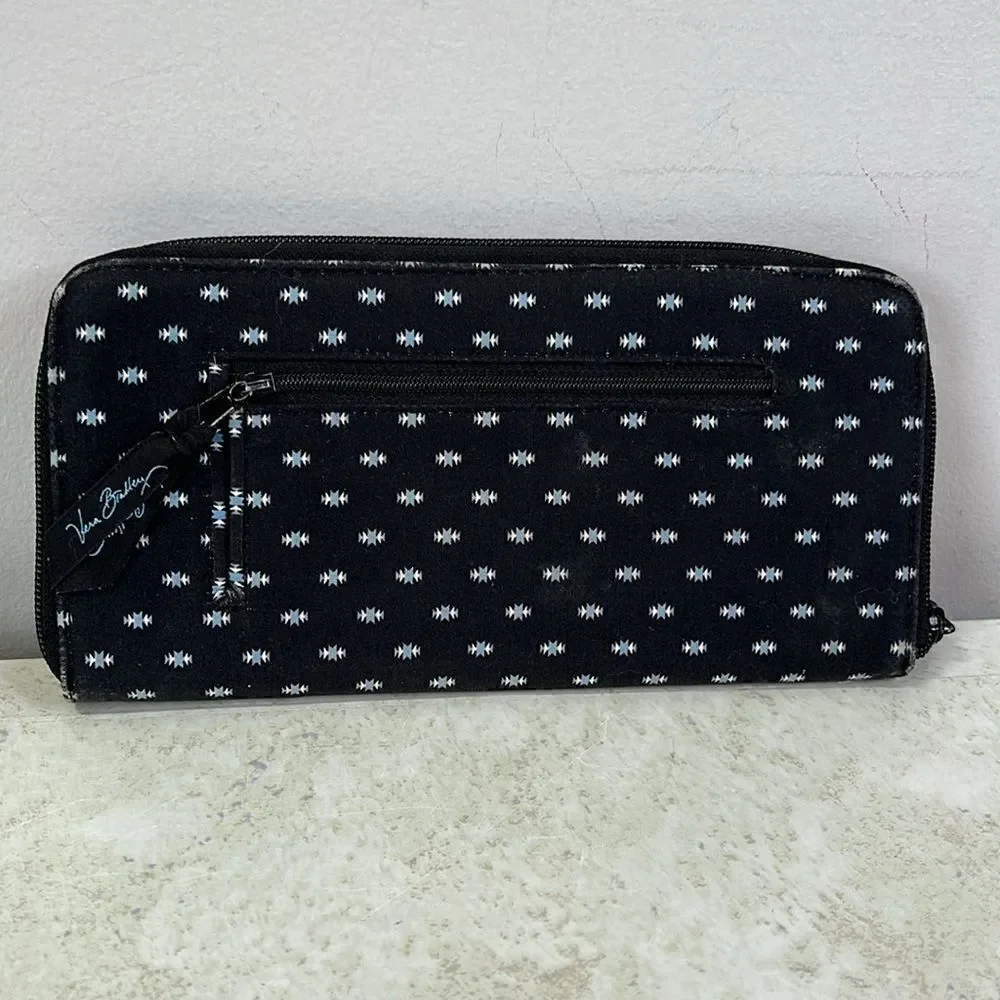 Vera Bradley Alpine Black Travel Wallet Organizer - Picture 3 of 7
